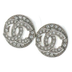 Chanel CC Logo Circle Earrings